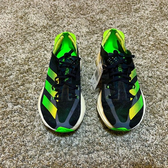 Adidas Adizero Adios Pro 3 (M6/W7) BRAND NEW Black/ Green size 7 Fit like 7.5 - Picture 3 of 8